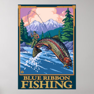 MontanaBlue Ribbon Fischen Poster