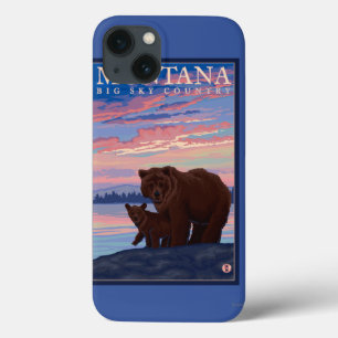 MontanaMomma Bär und Vintage Reise CUBs Case-Mate iPhone Hülle