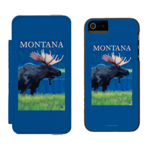 MontanaMoose Vintages Reise-Plakat Incipio Watson™ iPhone 5 Geldbörsen Hülle