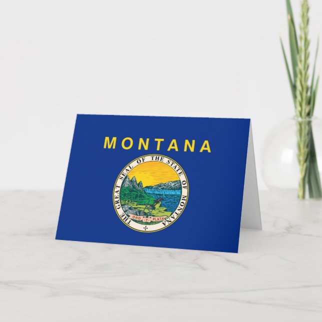 Montanan Flag & Emblem, Flag of Montana Karte (Vorderseite)
