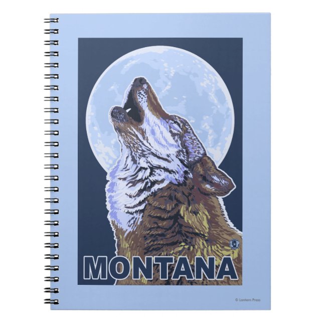 MontanaWolf Howling Notizblock (Vorderseite)