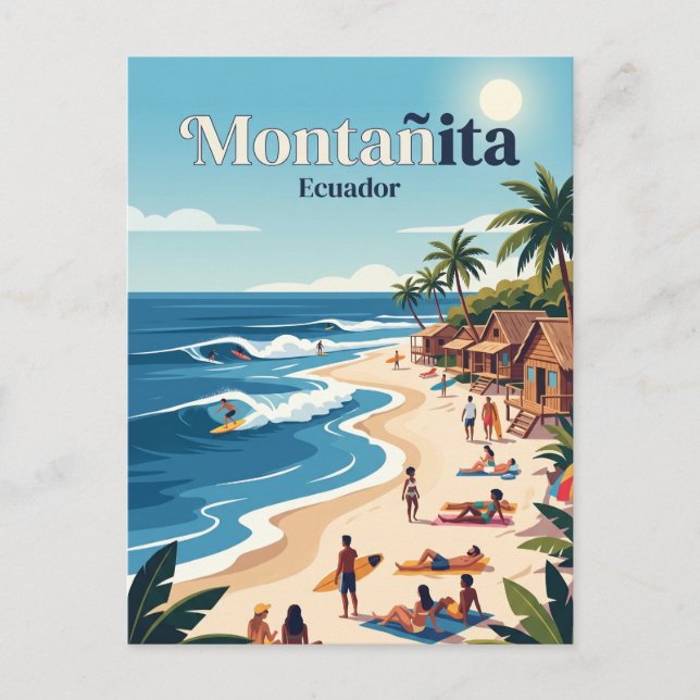 Montañita Ecuador Postkarte (Vorderseite)