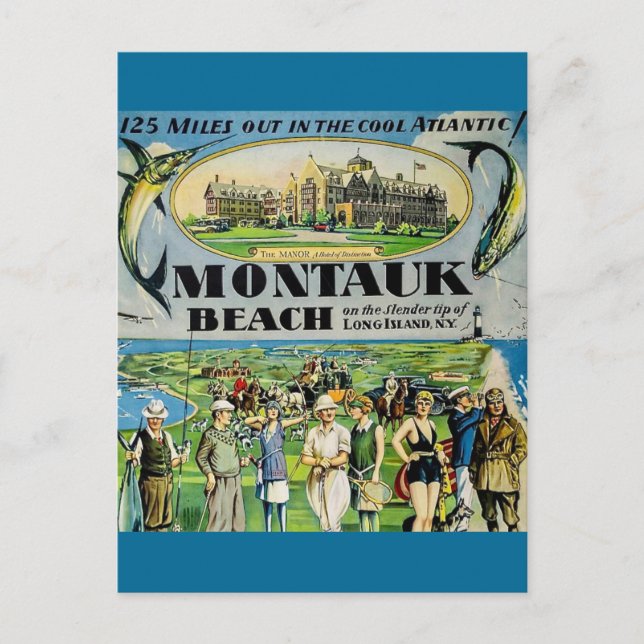 Montauk Beach Long Island Postcard Postkarte (Vorderseite)