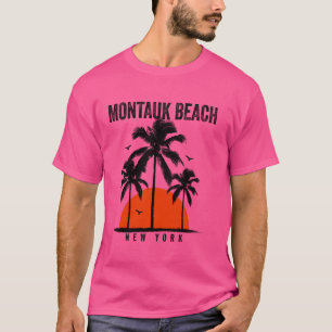 Montauk Beach New York Surfbrett T-Shirt