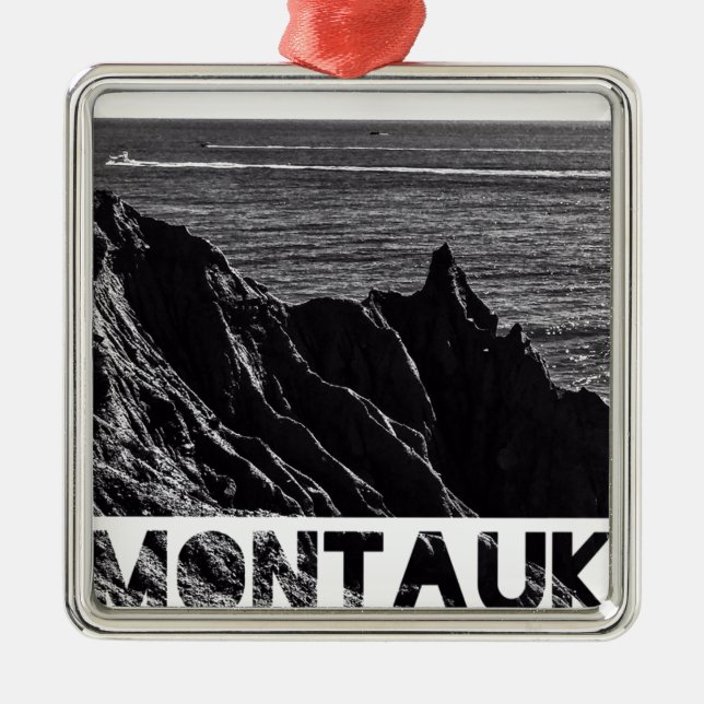 montauk Grafik Ornament Aus Metall (Vorne)