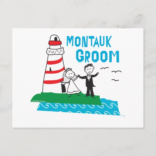 Montauk Groom Geschenke Postkarte (Vorderseite)