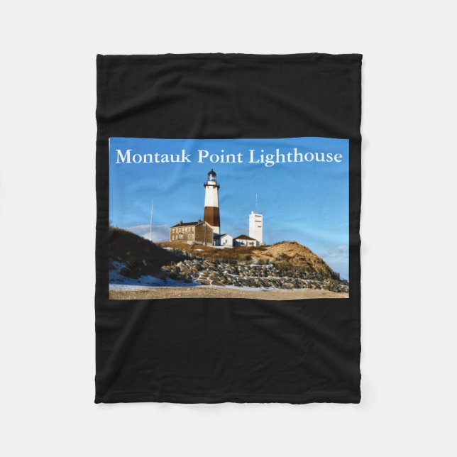 Montauk Int Lighthouse New York  Fleecedecke (Vorderseite)