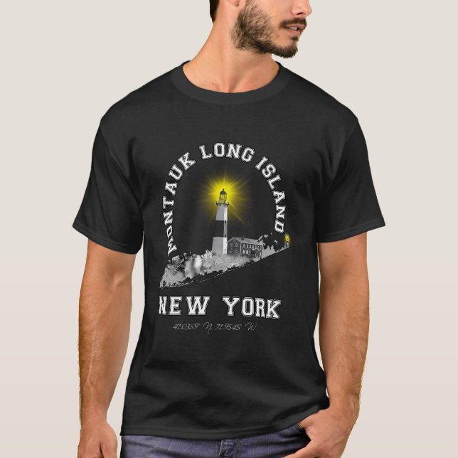 Montauk Lighthouse Long Island Ny T-Shirt (Vorderseite)