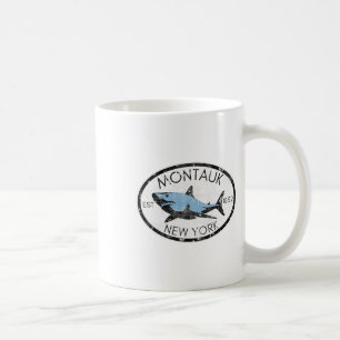 Montauk New York Angeln Hai Fisch Strand Bootfahre Kaffeetasse