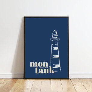 Montauk New York modernes Leuchtturm-Poster Poster