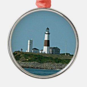 Montauk New York Silbernes Ornament