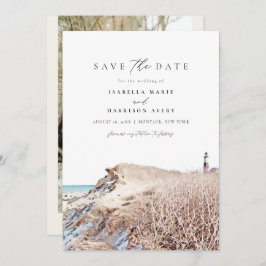 MONTAUK NEW YORK Watercolor Beach Save the Date in Einladung