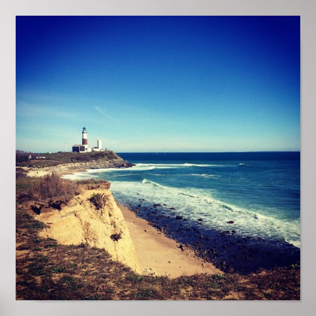 Montauk Point Leuchtturmposter Poster (Vorne)
