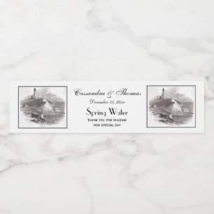 Montauk Point Lighthouse Hamptons Long Island NY Wasserflaschenetikett