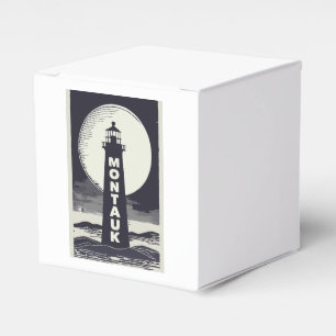 Montauk Point Lighthouse Moon Geschenkschachtel