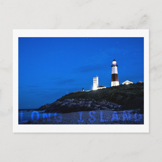 Montauk Point Lighthouse Postkarte (Vorderseite)