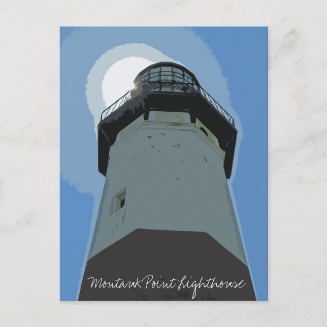 Montauk Point Lighthouse Postkarte (Vorderseite)