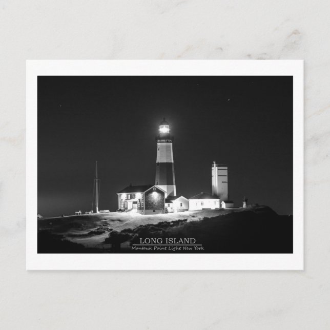 Montauk Point Lighthouse Postkarte (Vorderseite)