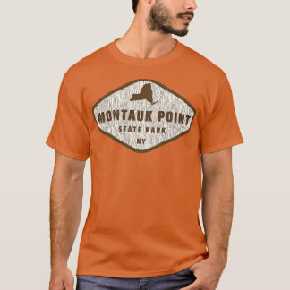 Montauk Point Staat Park New York Tree Log Texture T-Shirt