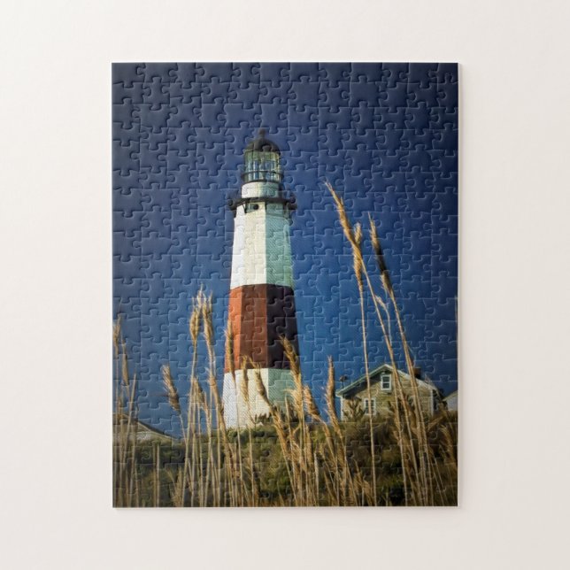 Montauk Punkt-Leuchtturm-Foto-Puzzlespiel Puzzle (Vertikal)