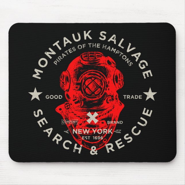 Montauk Salvage Co. Dive Helmet Mousepad (Vorne)