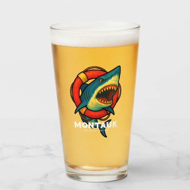 Montauk Salvage Co. Shark Glass v2 Glas (Vorne (Gefüllt))