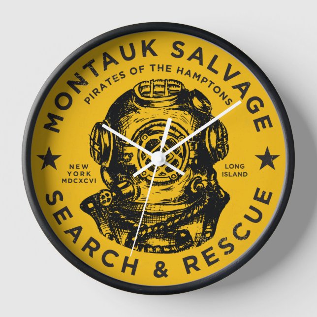 Montauk Salvage Co. Tauchhelm Uhr (Vorderseite)