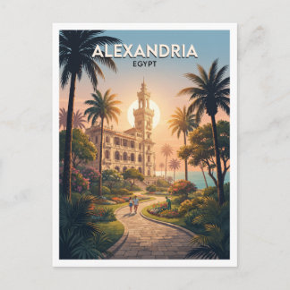 Montaza-Palast und Königliche Gärten Alexandria Äg Postkarte