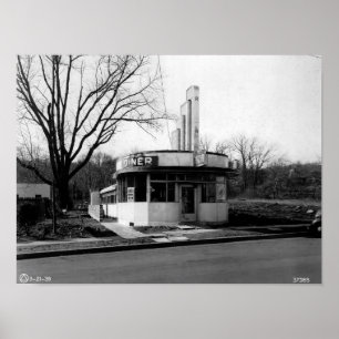 Montclair, New Jersey, Valley Diner, Vintage Poster