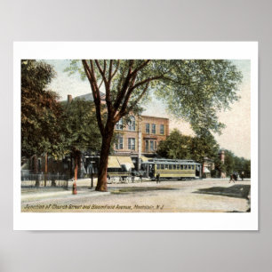 Montclair NJ 1908 Antik Poster