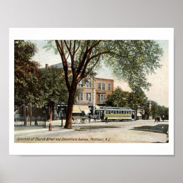 Montclair NJ 1908 Antik Poster (Vorne)