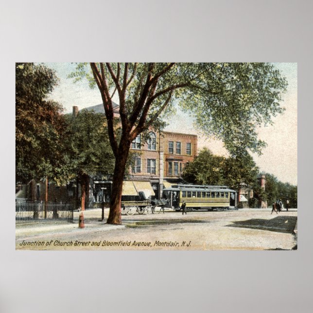 Montclair NJ 1908 Antik Poster (Vorne)