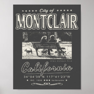 MONTCLAIR SAN BERNARDINO - KALIFORNIA RETRO POSTER