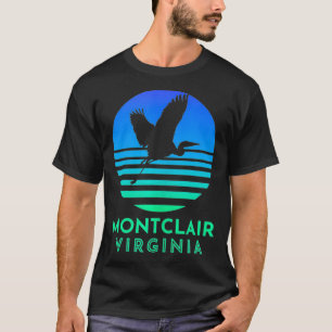 Montclair Virginia Heron Blue Sunset T-Shirt