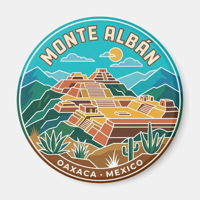 Monte Albán Mexiko Magnet (Vorne)