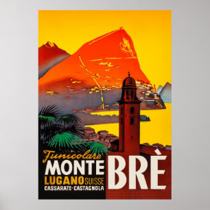 Monte Brè, Lugano, Schweiz Poster