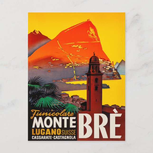Monte Brè, Lugano, Schweiz Postkarte (Vorderseite)