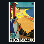 Monte-Carlo Art Deco Tennis Plakat<br><div class="desc">Stilish Monte-Carlo Plakat made by great artist Roger Broders,  in a beautiful Deco style depicts zu couple of Tennis players looking zu Tennis court. In front the beach of Monte-carlo. For Great decoration</div>