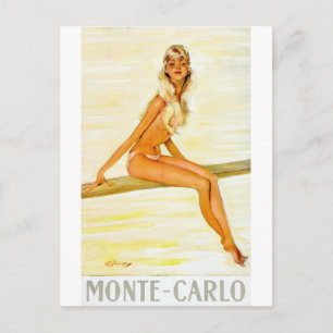 Monte-Carlo Art Nouveau Plakat Kunst Postkarte