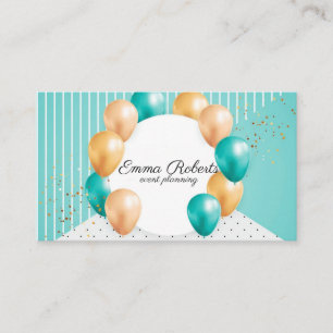 Monte Carlo Blue Event Planning Business Card Visitenkarte