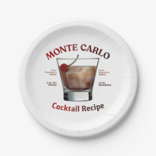 Monte Carlo Cocktail Rezept Kunst Pappteller