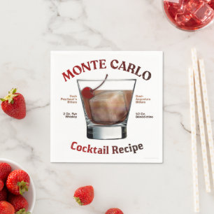 Monte Carlo Cocktail Rezept Kunst Serviette