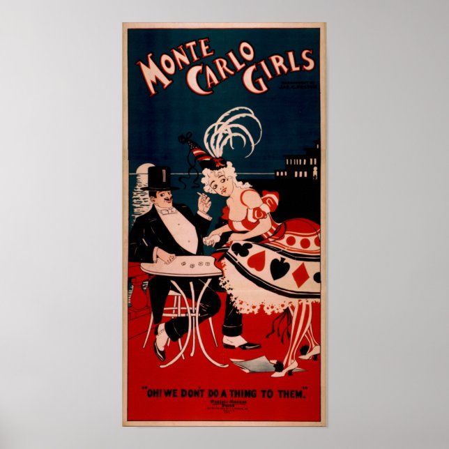 MONTE CARLO GIRLS Gesang VAUDEVILLE Poster (Vorne)