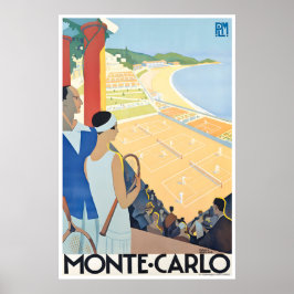 Monte Carlo Kunst Roger Broders Reiseplakat Monaco Poster