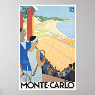 Monte Carlo Kunst Roger Broders Reiseplakat Monaco Poster