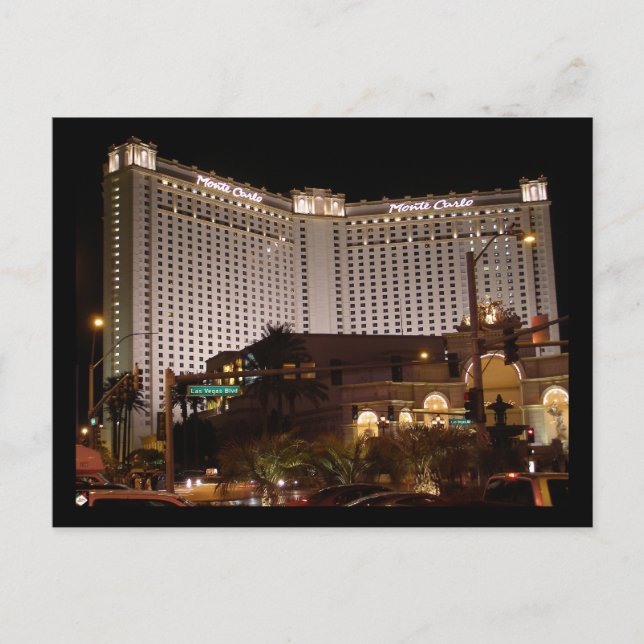 Monte Carlo Las Vegas Foto Postkarten (Vorderseite)