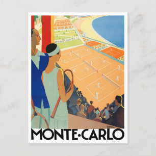 Monte Carlo Monaco Frankreich Vintage-Reise Postkarte