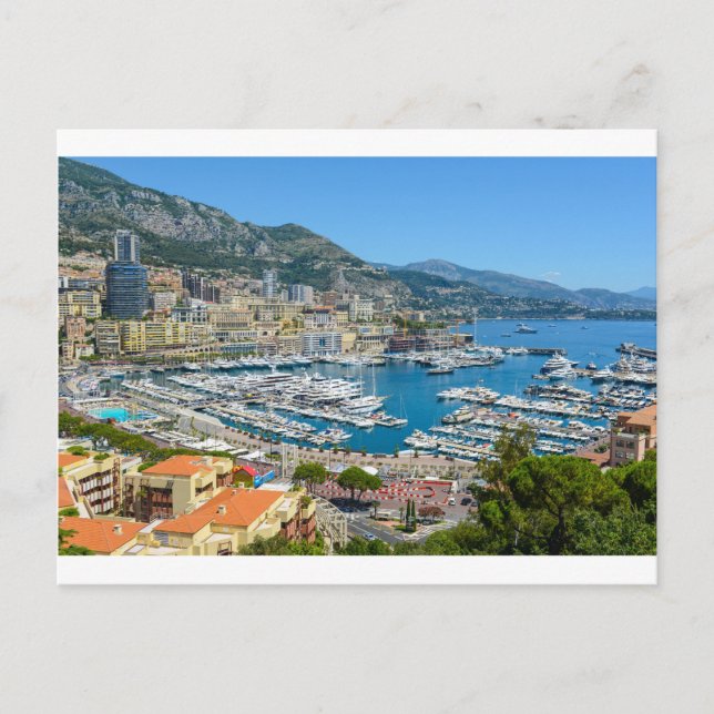 Monte Carlo Monaco Postkarte (Vorderseite)