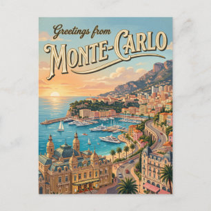 Monte Carlo Monaco Postkarte