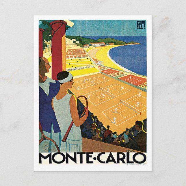 Monte Carlo Monaco Postkarte (Vorderseite)